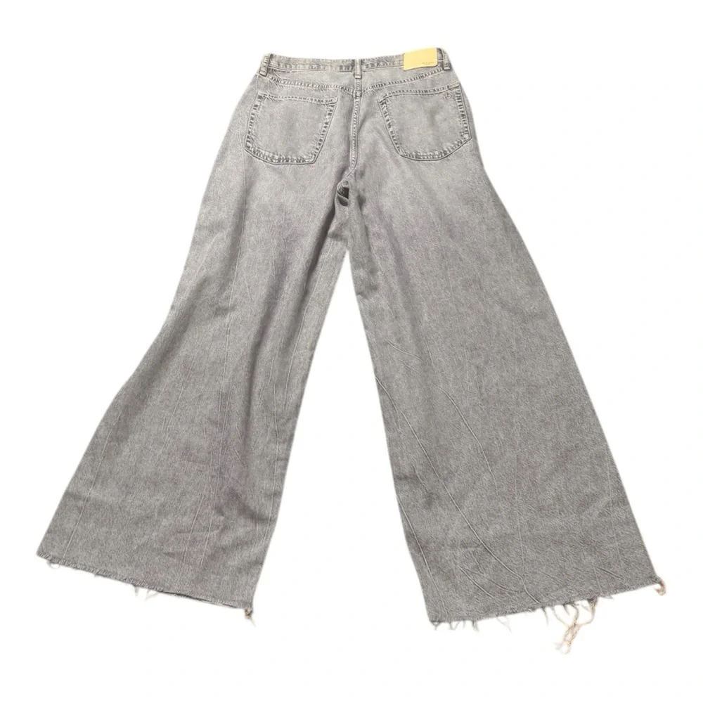 Rag and bone Women's Wide-Leg hi rise ankle Jeans 29 light blue raw hem - Picture 5 of 8